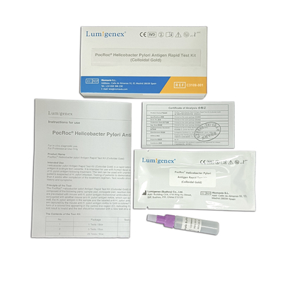 Test domowy Zestaw szybkiego testu na antygen Helicobacter Pylori (złoto koloidalne) Szybki test H.Pylori na podstawie próbki kału