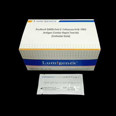 Zestaw szybkiego testu SARS-CoV-2 / Influenza A+B / RSV Antigen Combo Złoto koloidalne