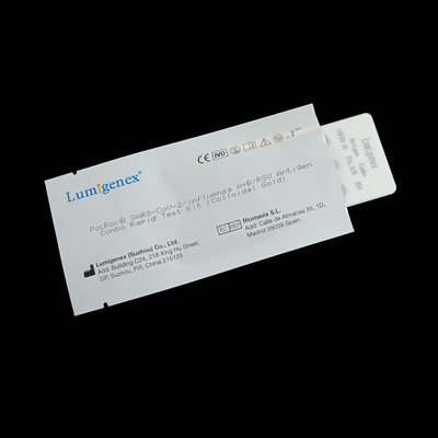 Zestaw szybkiego testu SARS-CoV-2 / Influenza A+B / RSV Antigen Combo Złoto koloidalne