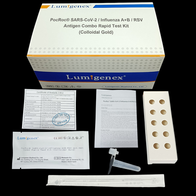 Covid 19 / Influenza A+B / RSV Antigen Combo Szybki test na koloidalne złoto