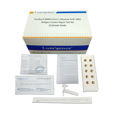 Grypa A + B / RSV Antigen Combo Szybki zestaw testowy Covid-19 Koloidalna złota kaseta testowa do użytku domowego