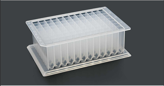 U Bottom PCR Consumables 2,2 ml 96-dołkowa płytka z krawędzią osłonową